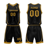 Trailblazer Custom Black-Gold Adult Youth Basketball Jersey